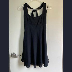 Cynthia Rowley Vintage Halter Scallop Neck Black Dress, Size 4